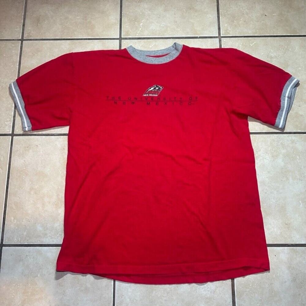 Vintage Savvy University of New Mexico Lobos Red Ringer T-Shirt Mens Size XL